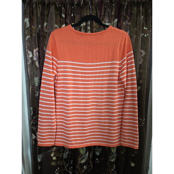 Pura Cashmere Striped Sweater Size Medium - Picture 11 of 12